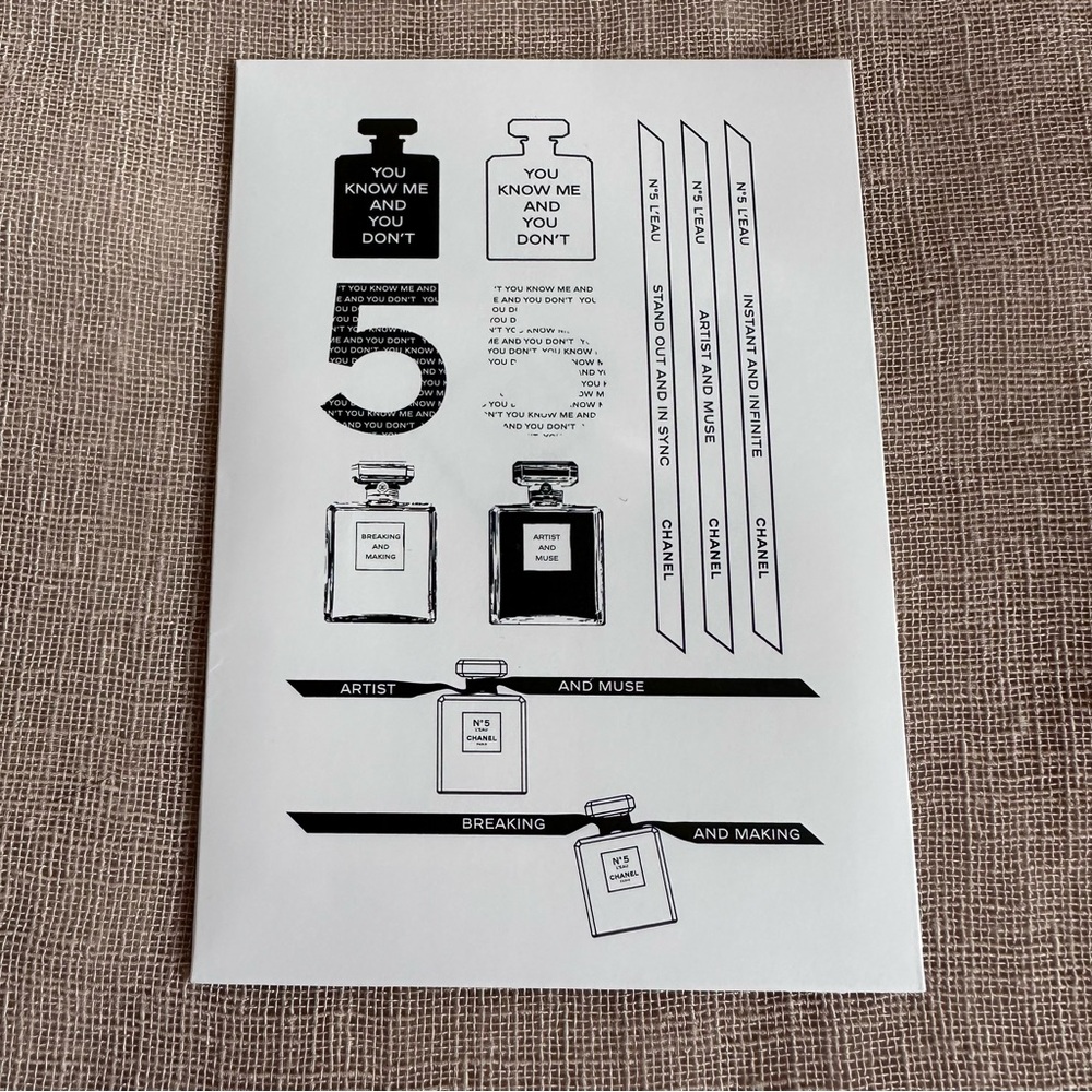 Rare! Chanel Set of 11 Temporary Tattoos NiP